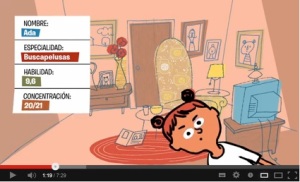 Captura de pantalla de la animación Academia de Especialistas, de Miguel Gallardo